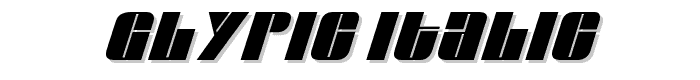Glypic Italic font